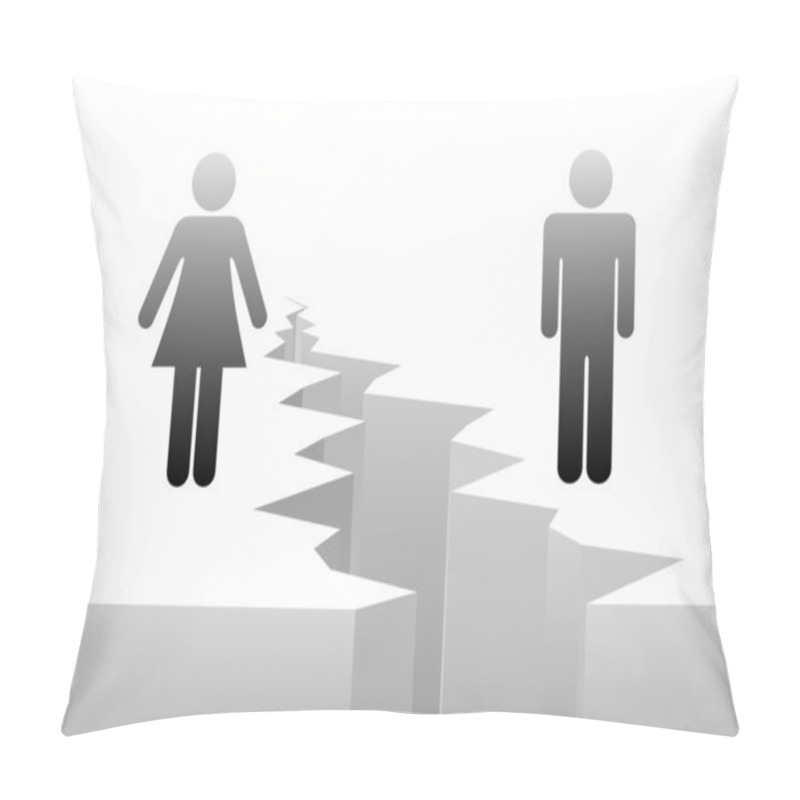 Personality  Man Woman Separation By Divorce Gender Gap Pillow Covers