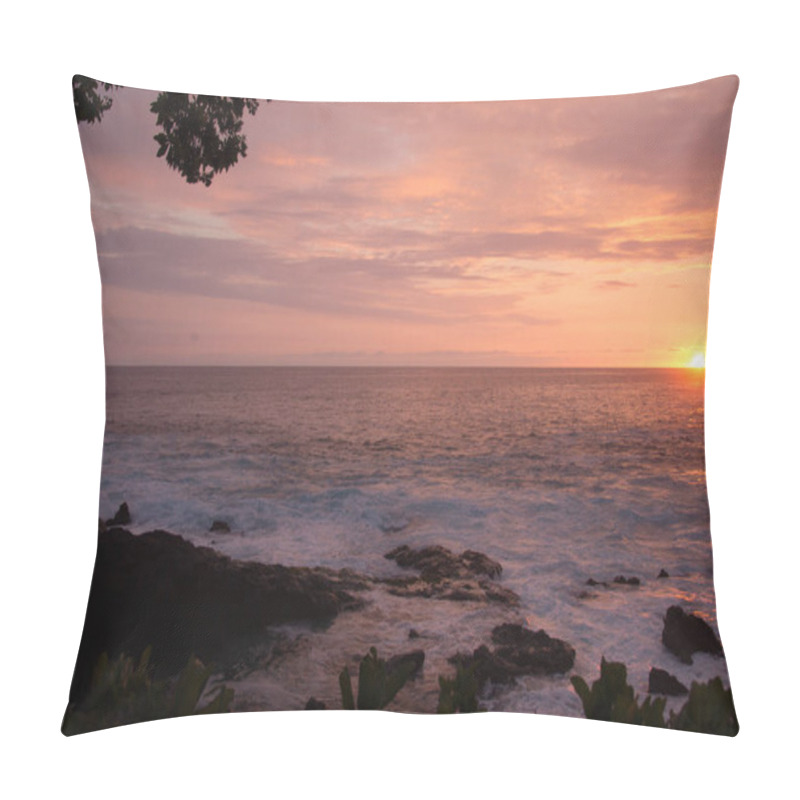 Personality  Sunset In Kona, Hawaii Pillow Covers