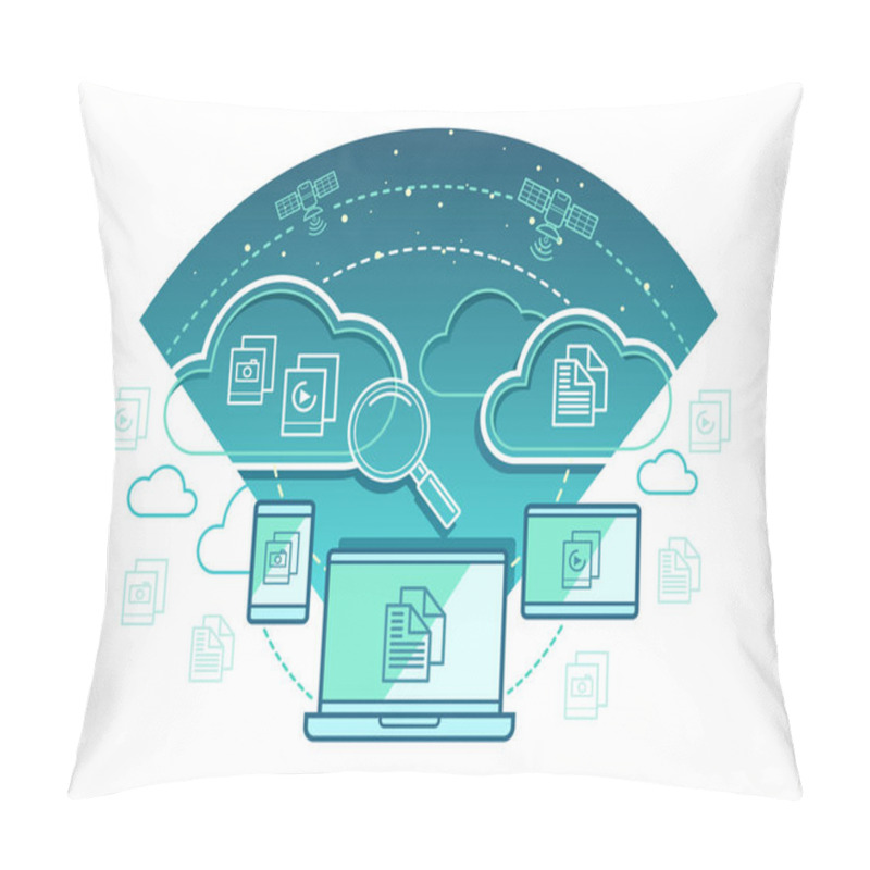 Personality  Information Technology Concept Flat Pillow Covers