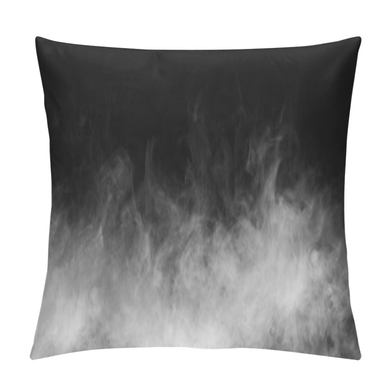 Personality  Abstract Smoke Texture Over Black Background. Fog In The Darkness. Pillow Covers