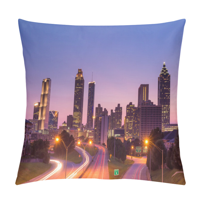 Personality  Atlanta Skyline During Twilight  Pillow Covers