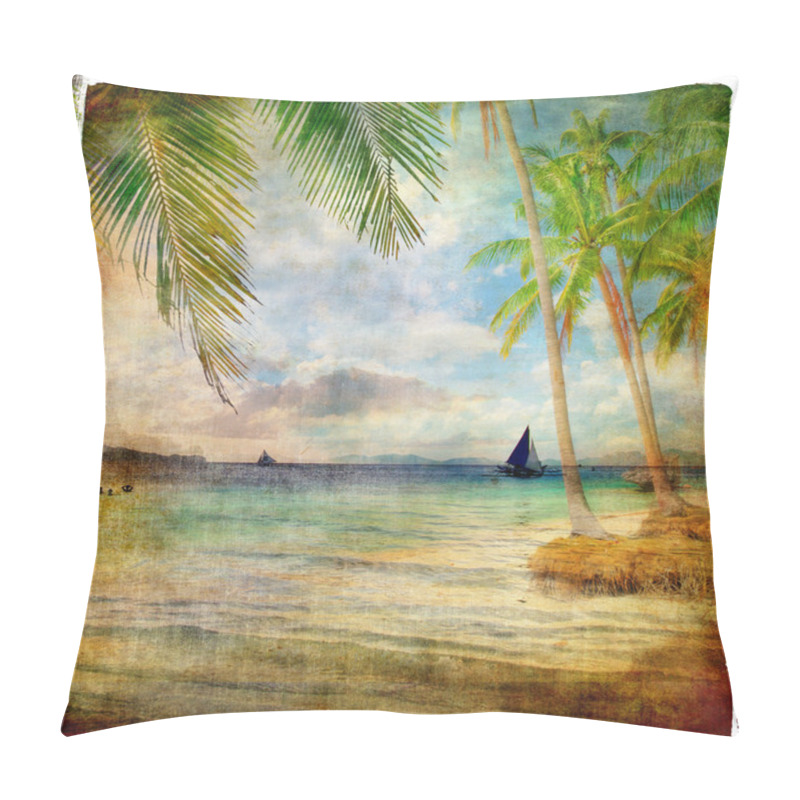 Personality  Tropical Sunset - Retro Styled Picture Pillow Covers