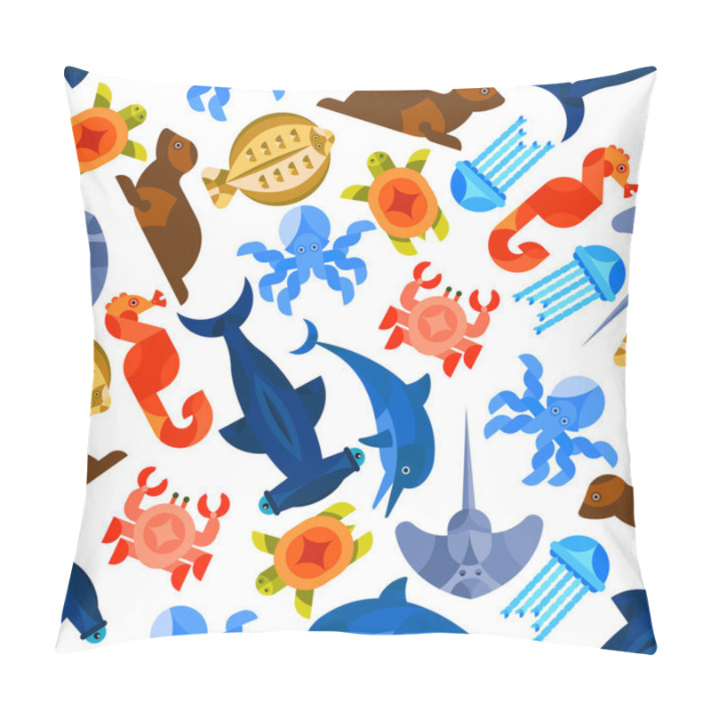 Personality  Oceanarium Underwater Animals And Fishes Pillow Covers