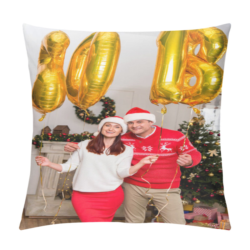 Personality  Mature Couple With Balloons Pillow Covers