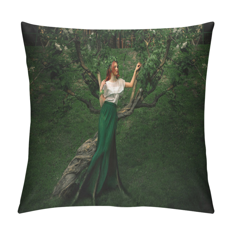 Personality  Forest Nymph With Roots In A Long Skirt Pillow Covers