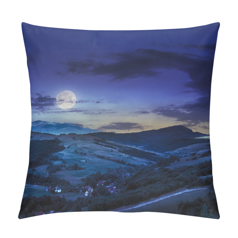 Personality  Field Near Home At Night Pillow Covers