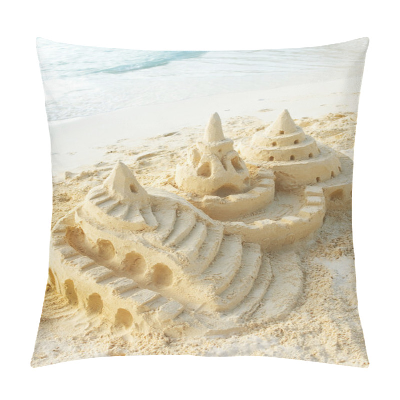 Personality  Sand Castle On The Beach Pillow Covers