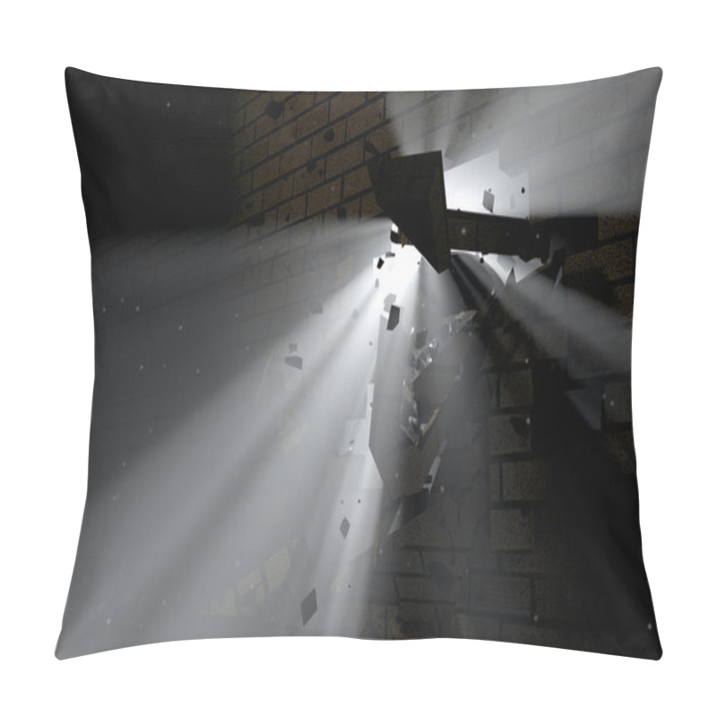 Personality  Wall Break Through And Light Pillow Covers