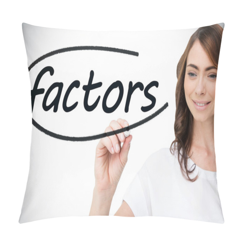 Personality  Businesswoman Writing Word Factors Pillow Covers