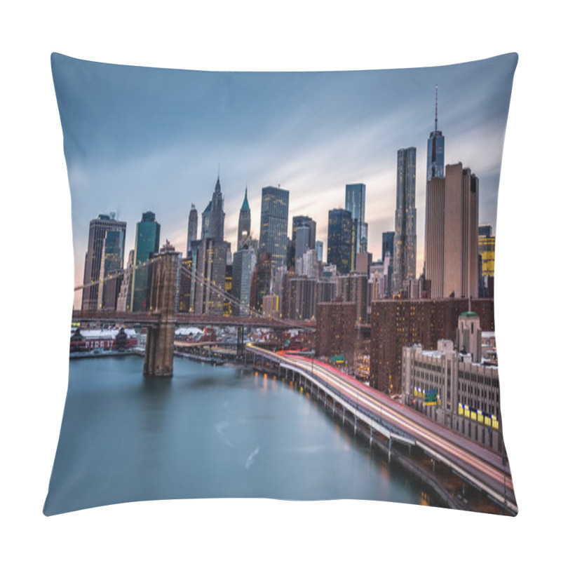 Personality  Brooklyn Bridge And The Lower Manhattan Pillow Covers