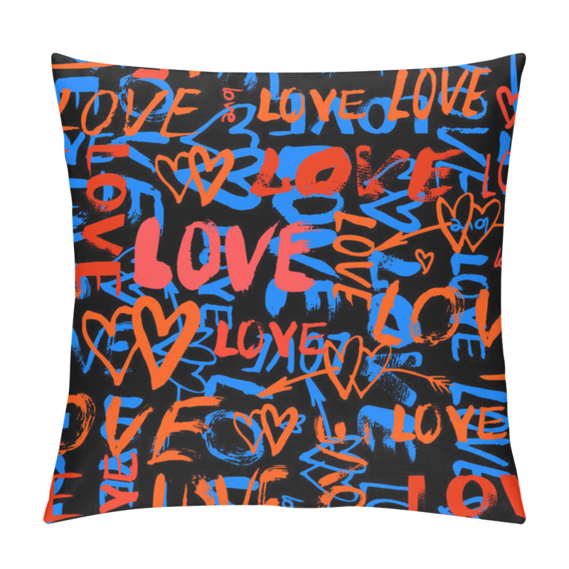 Personality  Pattern With Hand Painted Words Love Pillow Covers