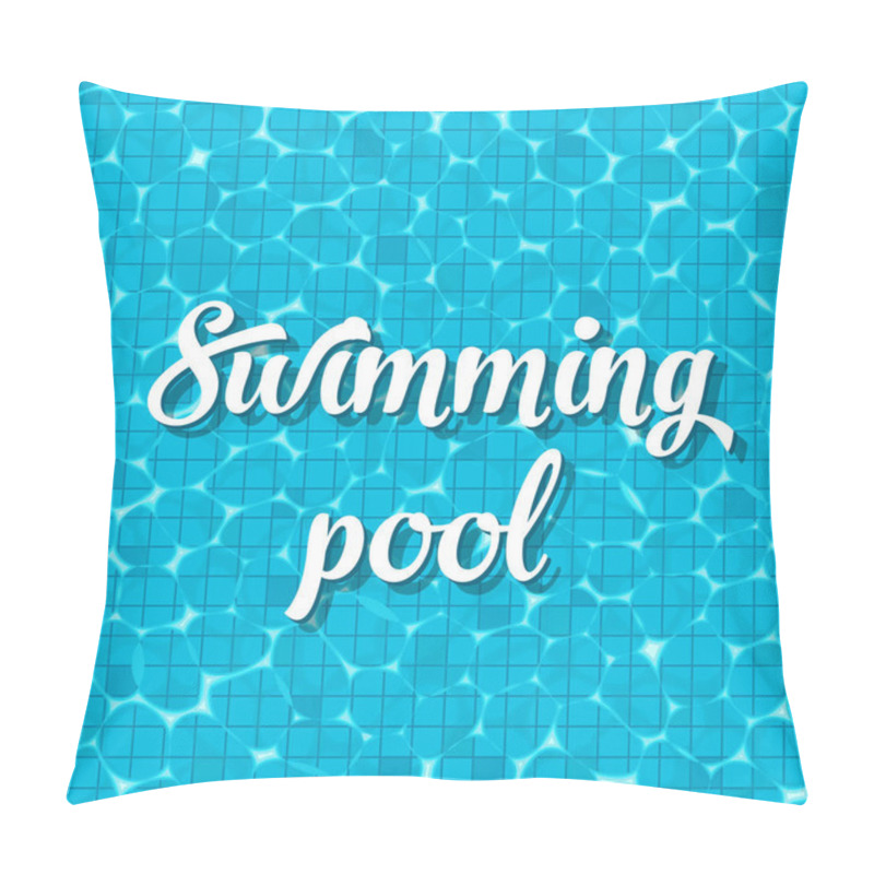 Personality  Creative Vector Illustration Of Swimming Pool Top View With Reflection Background. Art Design Of Shimmering Turquoise Tropical Clear Water With Ripples. Abstract Concept Graphic Summer Element. Pillow Covers