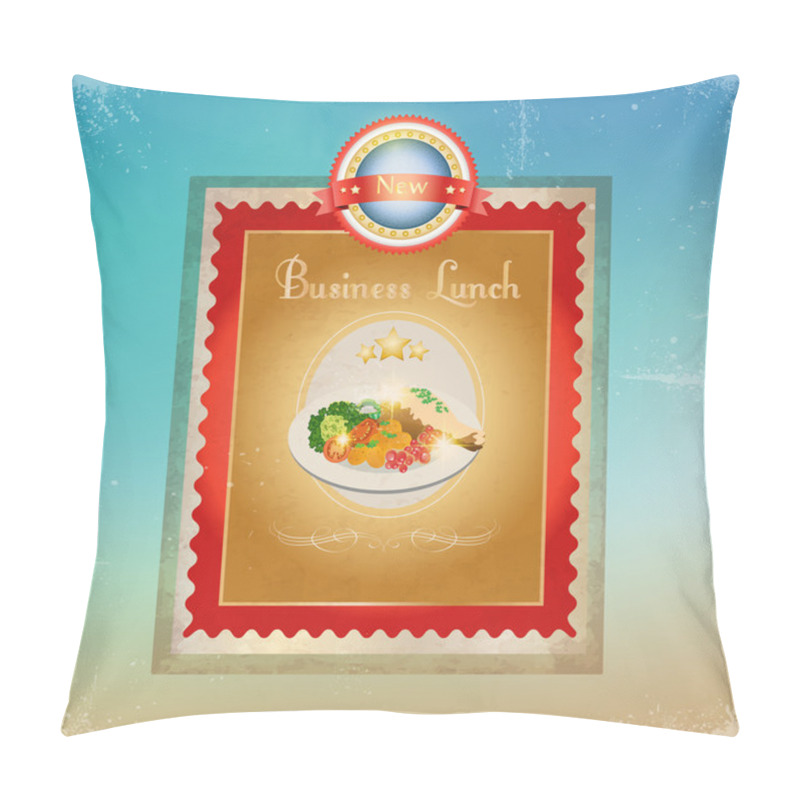 Personality  Business Lunch Menu Template Pillow Covers