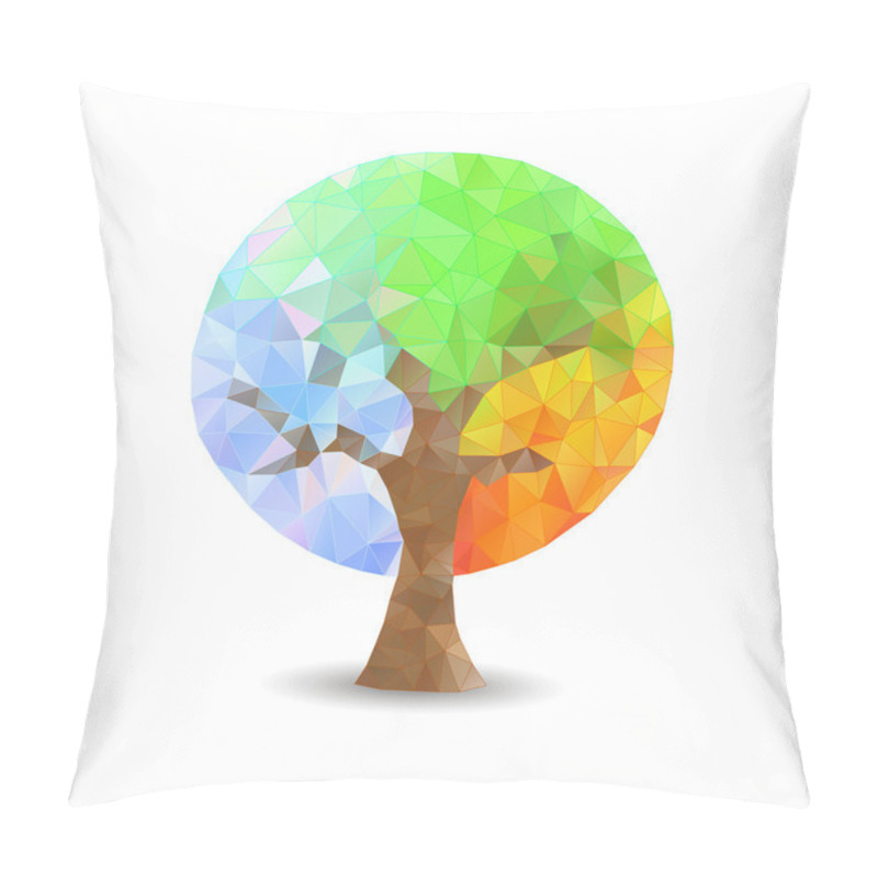 Personality  Polygonal Tree Seasons Pillow Covers