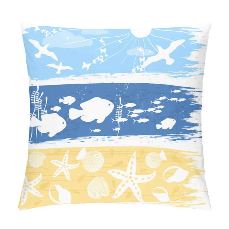 Personality  Abstraction On A Sea Theme Pillow Covers