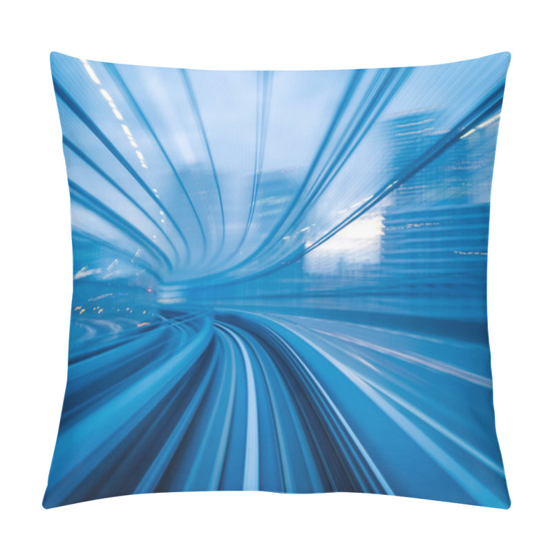 Personality   Tunnel With Motion Blur Of A City  Pillow Covers