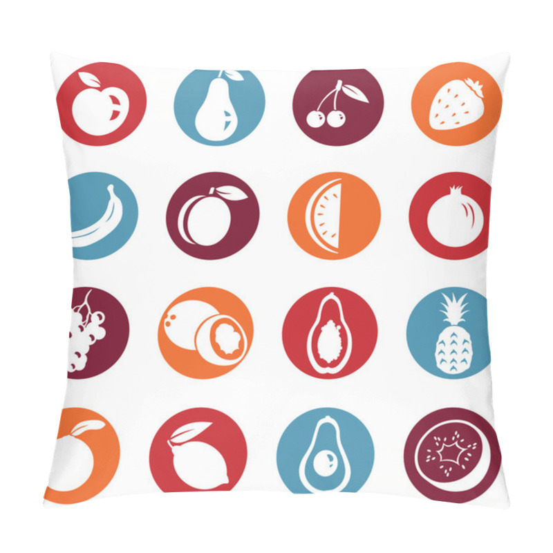 Personality  Set Of Fruit Icons Pillow Covers