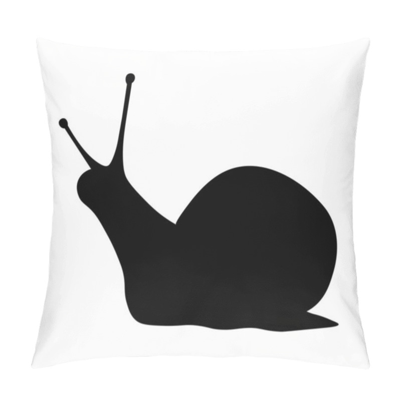 Personality  Black Silhouette Of A Snail Pillow Covers