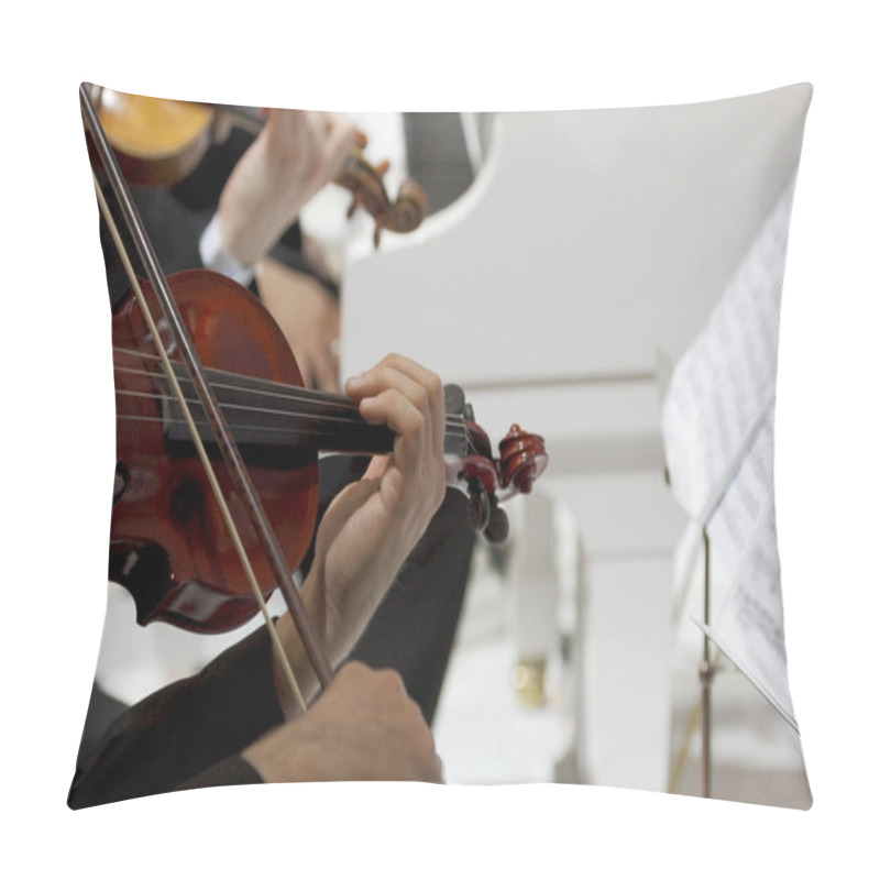 Personality  Playing On Violins And Piano Pillow Covers