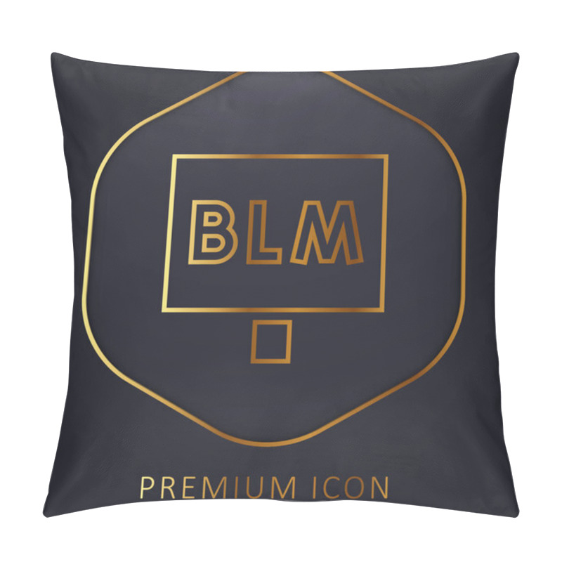 Personality  Blm Golden Line Premium Logo Or Icon Pillow Covers