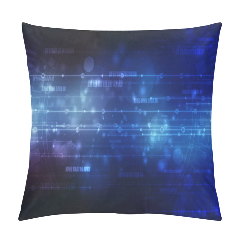 Personality  Binary Code Background, Digital Abstract Technology Background, Flowing Number One And Zero Text In Binary Code Format In Technology Background. Digital Abstract Technology Background, Futuristic Back Pillow Covers