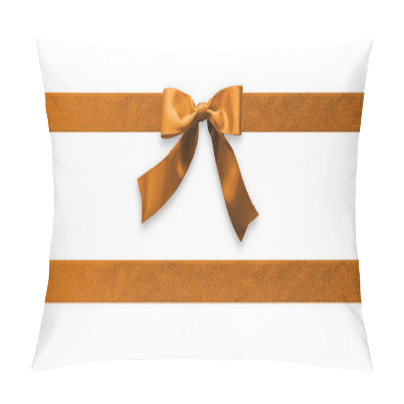 Personality  Copper Gold Bow Ribbon Band Satin Golden Stripe Fabric (isolated On White Background With Clipping Path) For Holiday Gift Box, Wedding Invitation, Greeting Card Banner, Present Wrap Design Decoration Ornament Pillow Covers