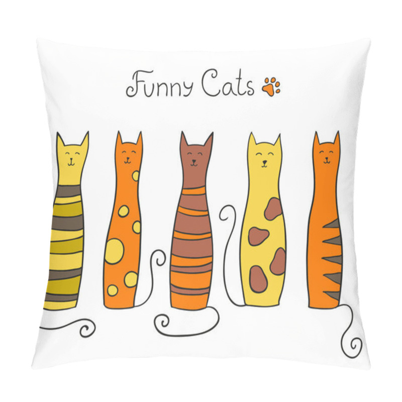 Personality  Five Cats Pillow Covers