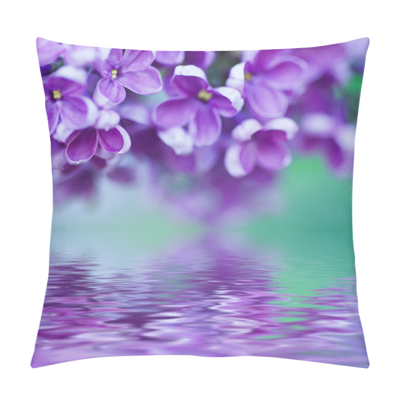 Personality  Lilac Flowers Background Pillow Covers