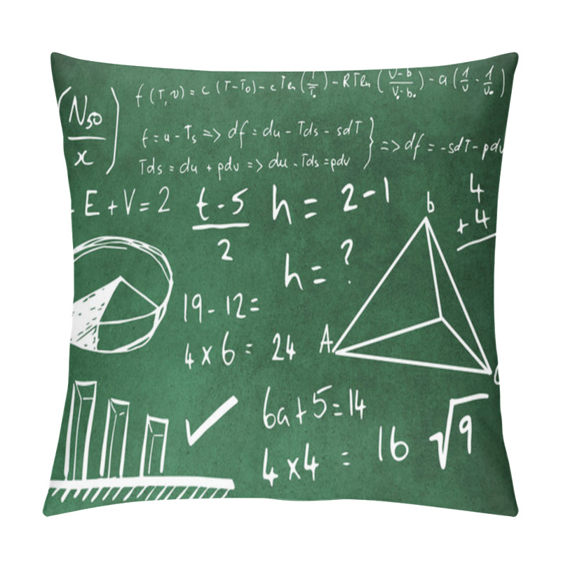 Personality  Triangle Shape With Graph And Equations Pillow Covers