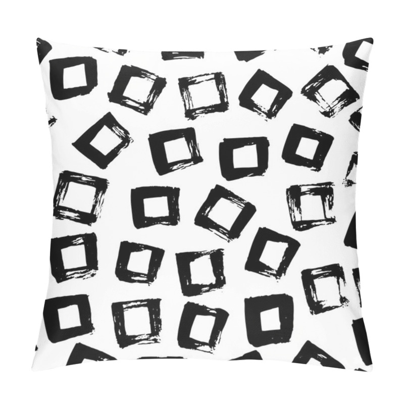 Personality  Seamless Pattern With Hand Drawn Squares.  Pillow Covers