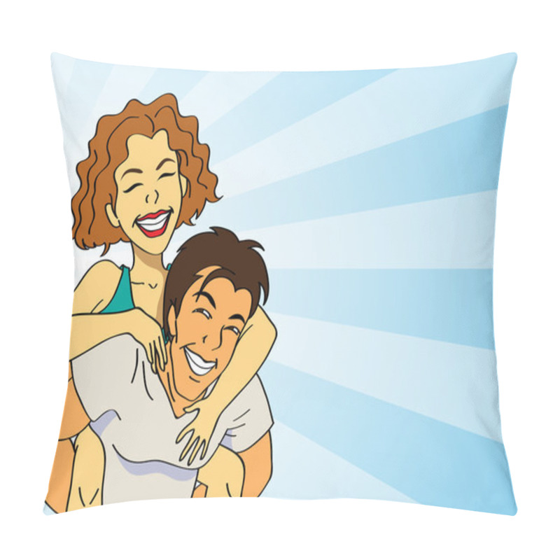 Personality  Piggyback Ride Pillow Covers