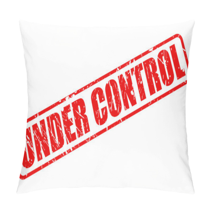 Personality  UNDER CONTROL Red Stamp Text Pillow Covers