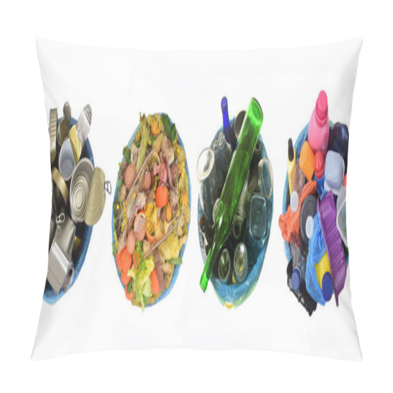 Personality  Recycle Of Cans,compost,glass And Plastic Pillow Covers