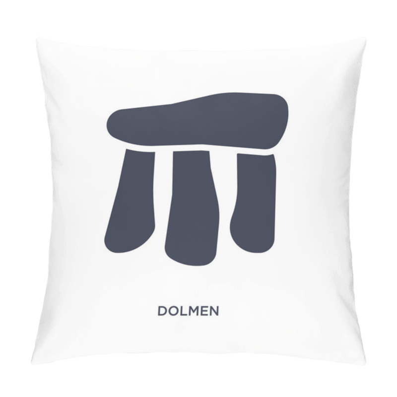 Personality  Dolmen Icon. Simple Element Illustration From Stone Age Concept. Dolmen Editable Symbol Design On White Background. Can Be Use For Web And Mobile. Pillow Covers