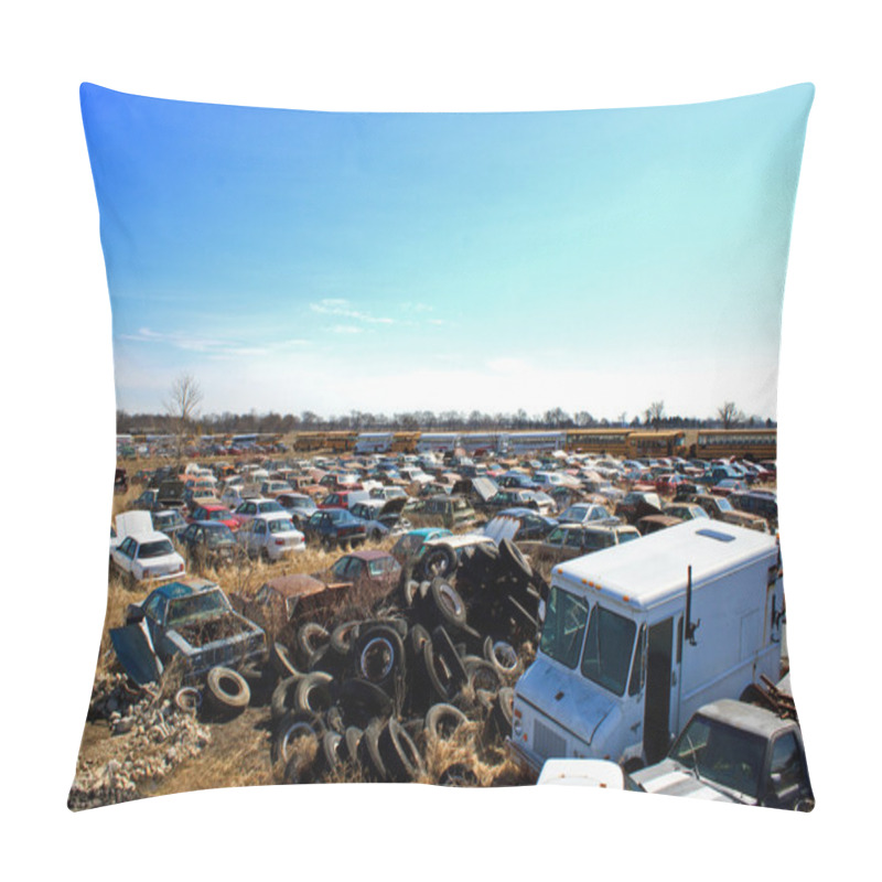 Personality  Junk Yard Tires Pillow Covers