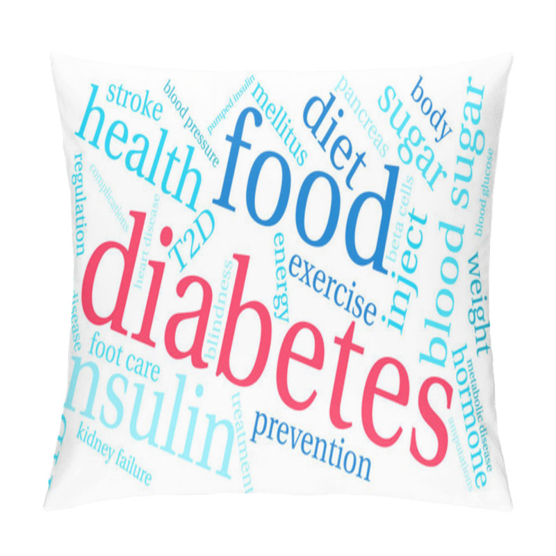 Personality  Diabetes Word Cloud Pillow Covers