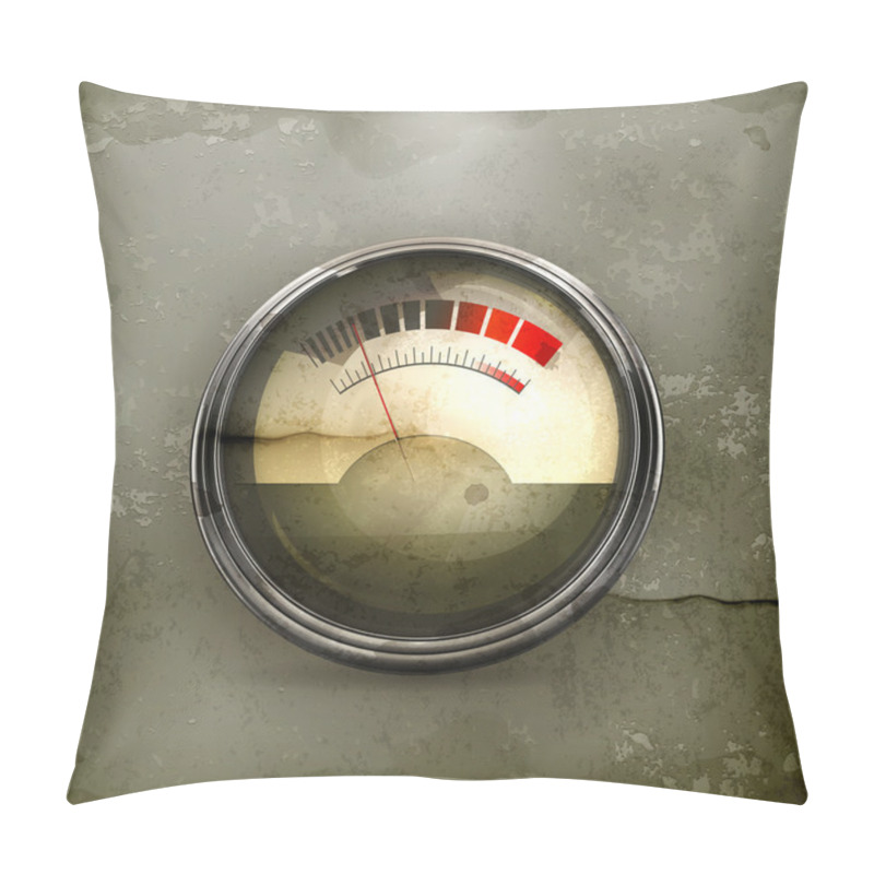 Personality  Audio Gauge, Old-style Vector Pillow Covers