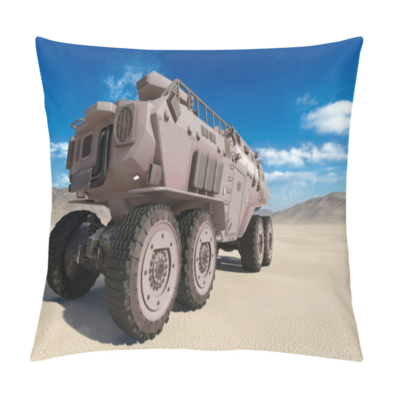 Personality  3D CG Rendering Of An Armored Car Pillow Covers