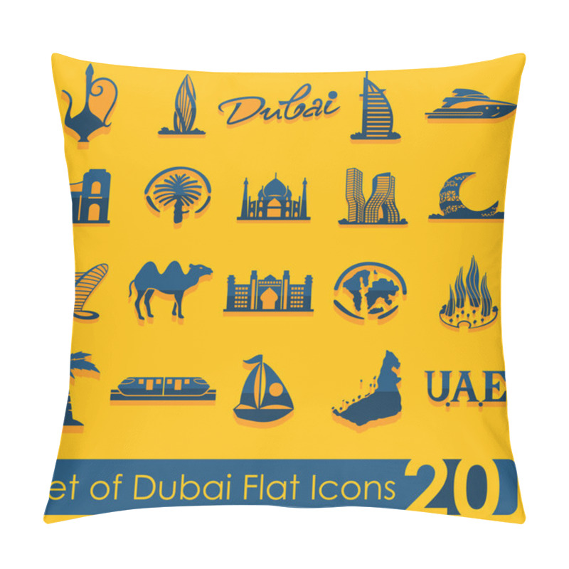 Personality  Set Of Dubai Icons Pillow Covers