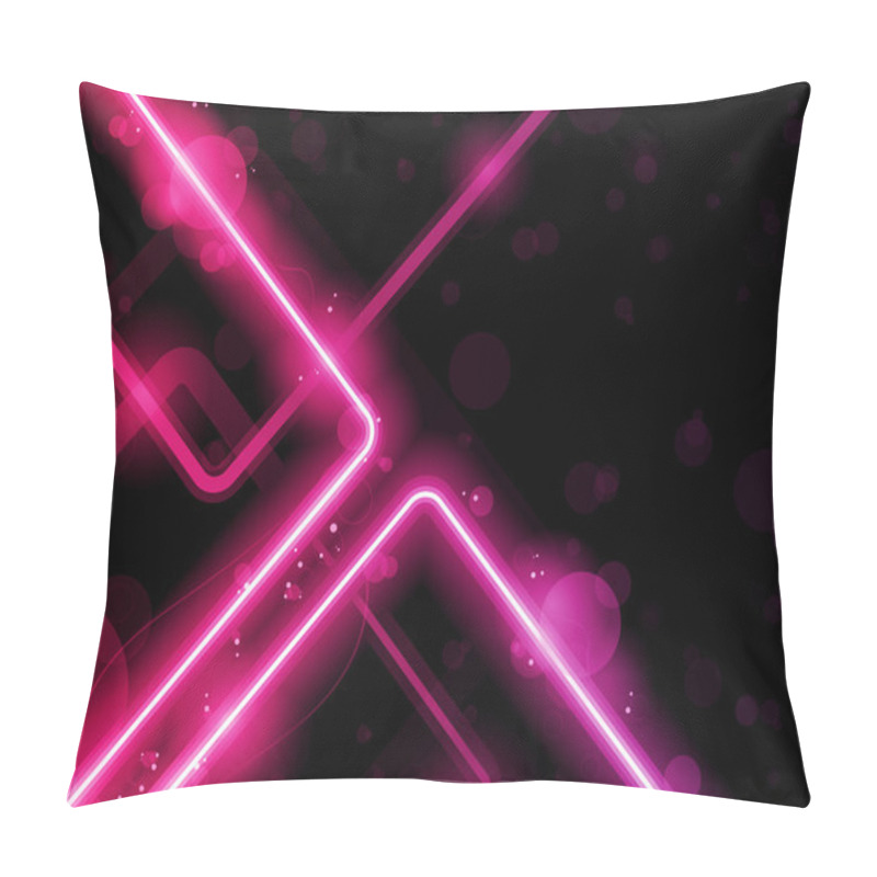 Personality  Red Lines Background Neon Laser Pillow Covers