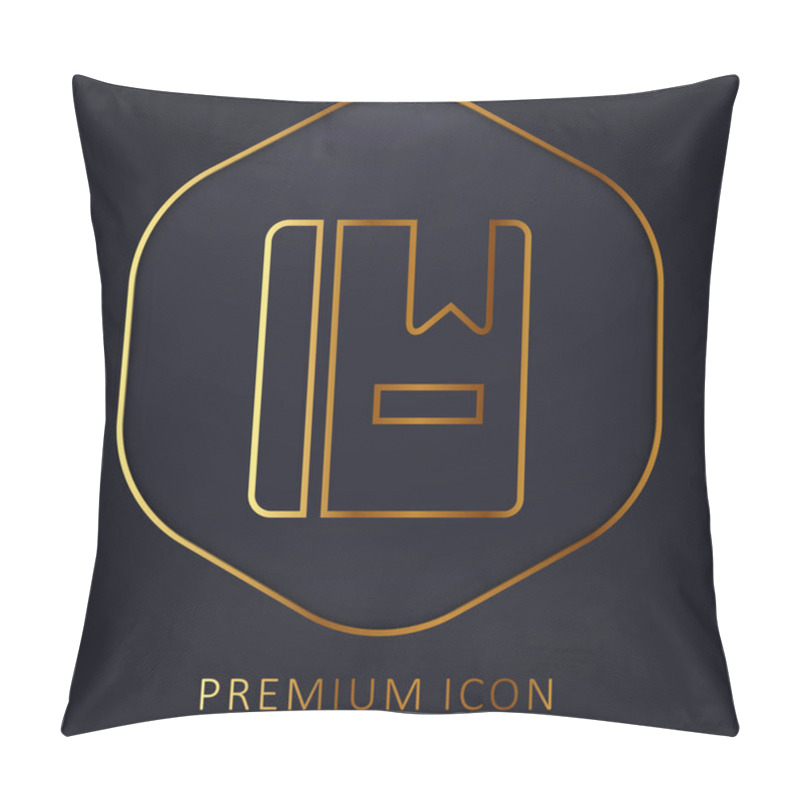 Personality  Book With Marker Golden Line Premium Logo Or Icon Pillow Covers