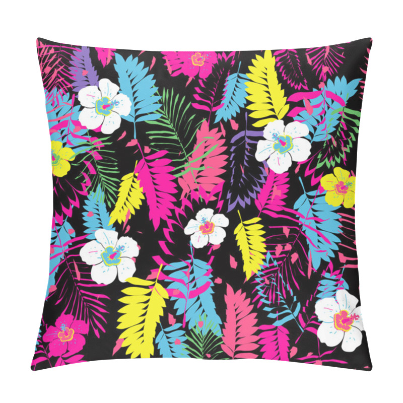 Personality  Seamless Tropical Flowers  Background Pillow Covers