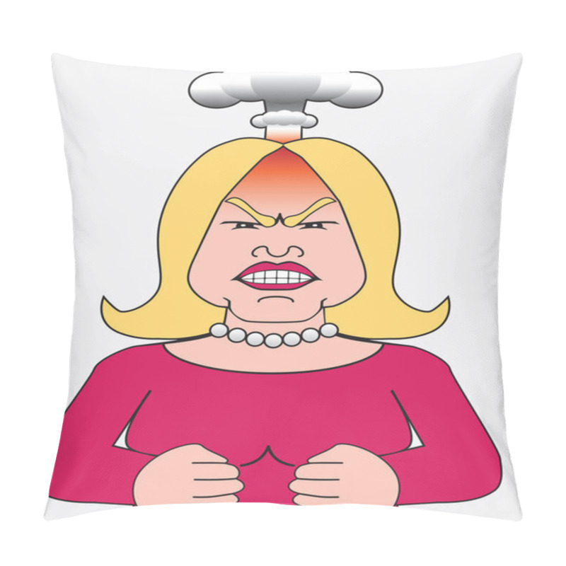 Personality  Angry Cartoon Woman Pillow Covers