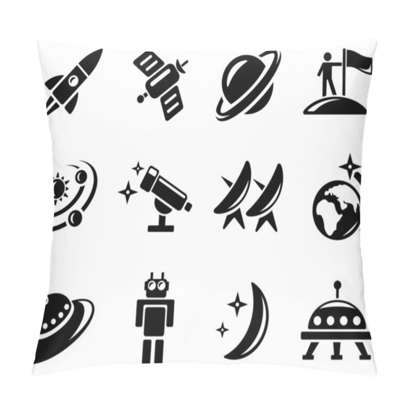 Personality  Space Icons Pillow Covers