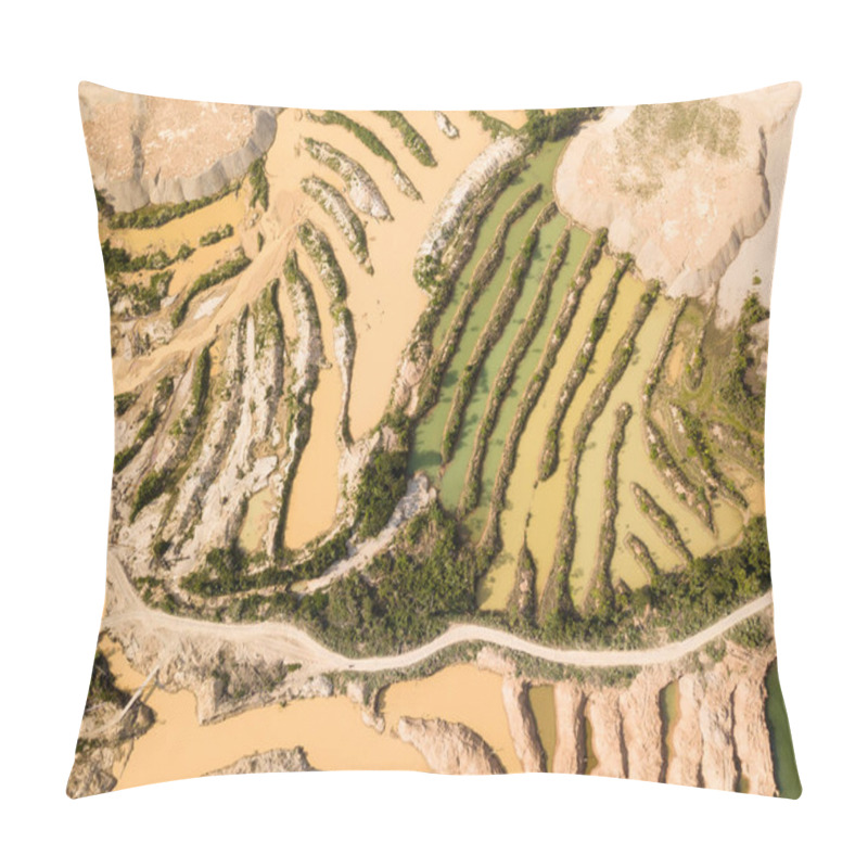 Personality  Aerial Images Over Deforestation Due To Illegal Gold Mining. Pillow Covers