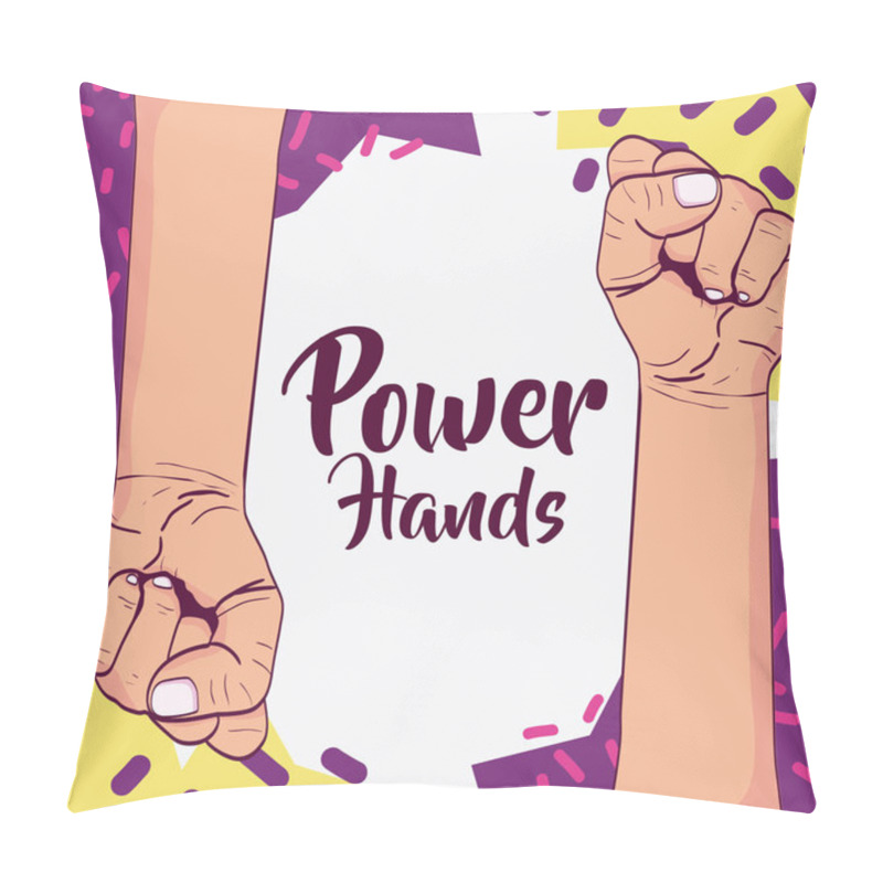 Personality  Girl Power Memphis Style Vector Illustration Graphic Design Pillow Covers