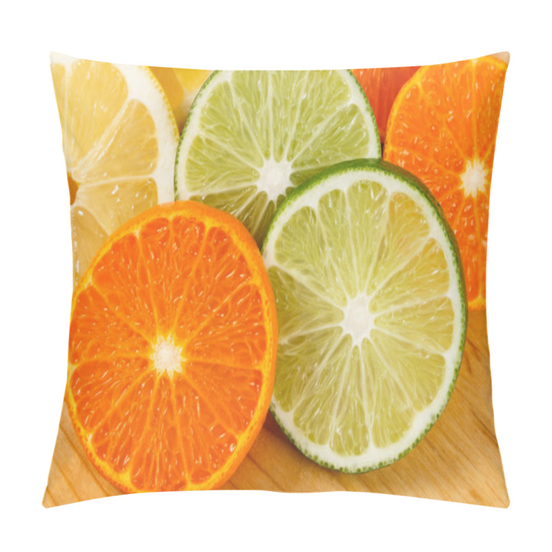 Personality  Sliced Citrus Fruit, Limes, Lemons And Oranges Pillow Covers