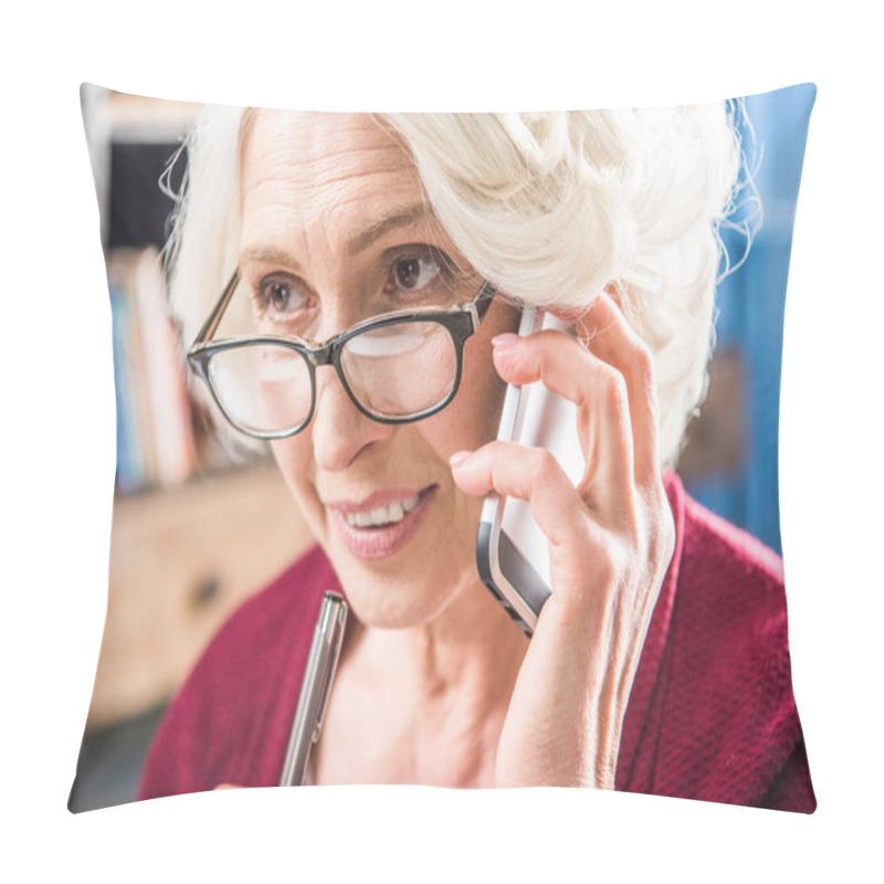 Personality  Woman Talking On Smartphone  Pillow Covers