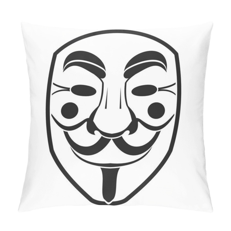 Personality  Vendetta Mask Icon, Simple Style Pillow Covers