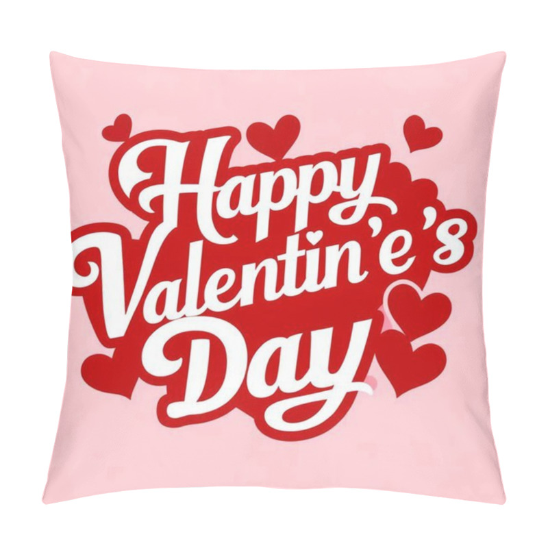 Personality  Happy Valentines Day Lettering Post Backgrounds Pillow Covers